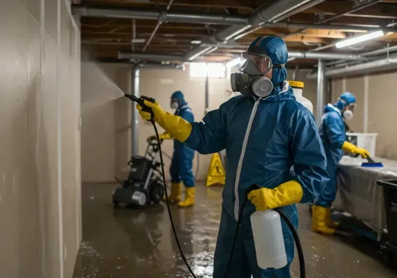 Basement Sanitization and Antimicrobial Treatment process in Miller, SD