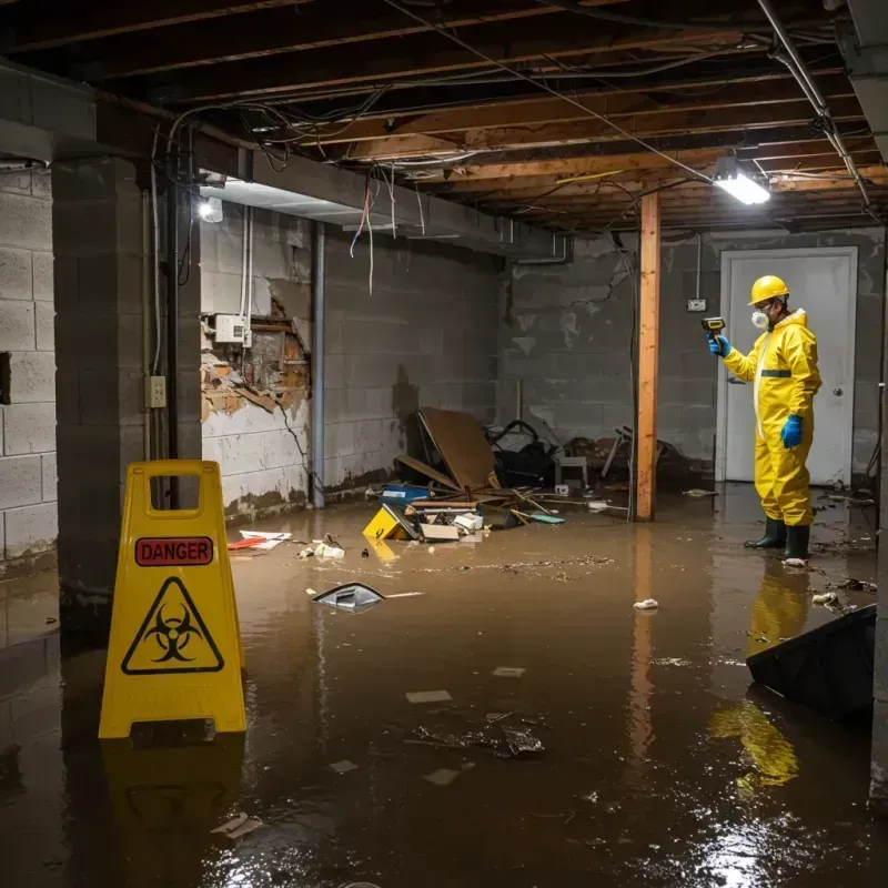 Flooded Basement Electrical Hazard in Miller, SD Property